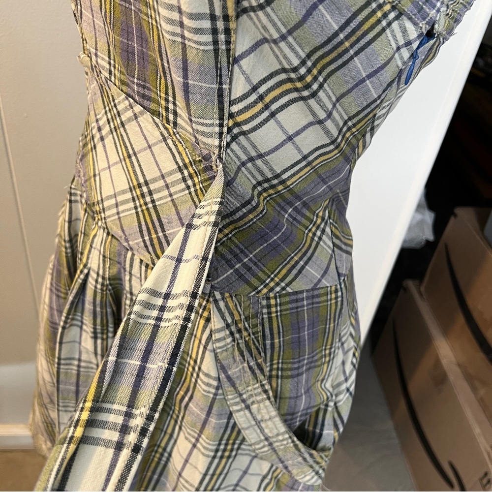 Free People blue plaid dress - Picture 8 of 8